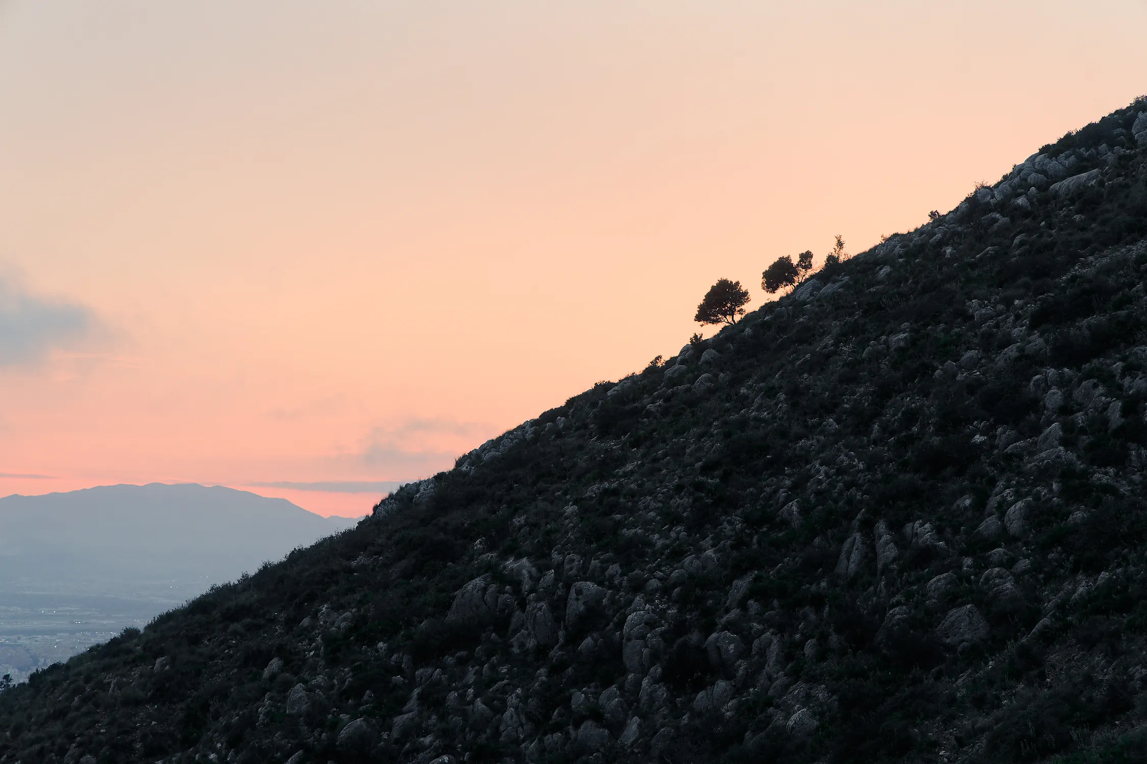 malaga mountains sunset